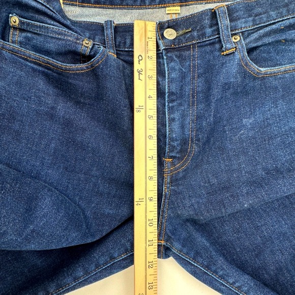 J.Crew 770 Straight-Fit Stretch Jeans Mens 34x30 Indigo Blue Denim Exc.Cond. - Picture 10 of 12